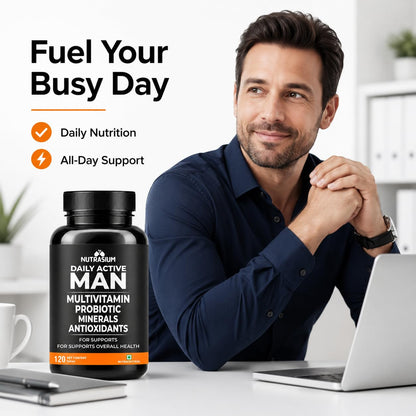 Nutrasium Multivitamin For Men | Immunity Energy Fitness Stamina | 120 Tabs