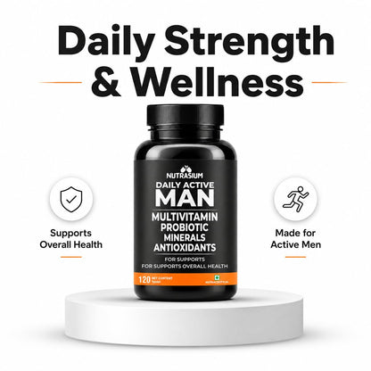 Nutrasium Multivitamin For Men | Immunity Energy Fitness Stamina | 120 Tabs