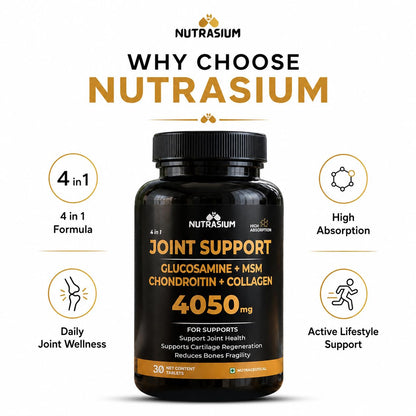 Nutrasium Glucosamine 1500mg | Joint Support | Cartilage & Muscle | 30 Tabs