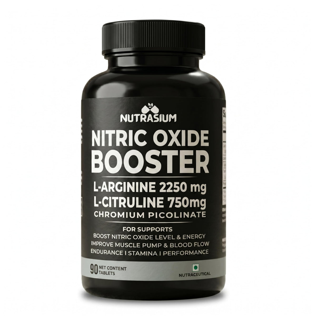 Nutrasium L-Arginine 2250 mg Tablets | L-Arginine Amino Acid Dietary Supplement | 90 Tablets | High Strength Formula | Daily Nutritional Supplement for Adults | Unflavored