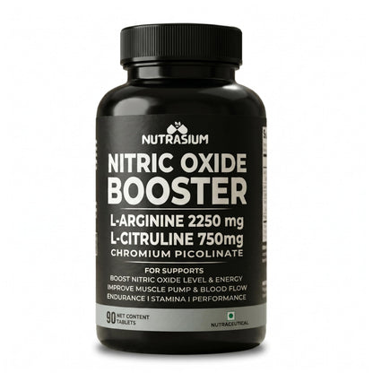 Nutrasium L-Arginine 2250 mg Tablets | L-Arginine Amino Acid Dietary Supplement | 90 Tablets | High Strength Formula | Daily Nutritional Supplement for Adults | Unflavored