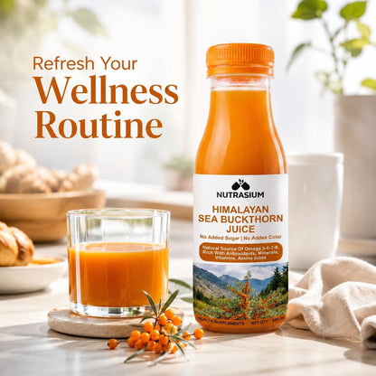 Nutrasium Sea Buckthorn Juice 300ml | Vitamin C | Omega 3-6-7-9 | 100% Pure