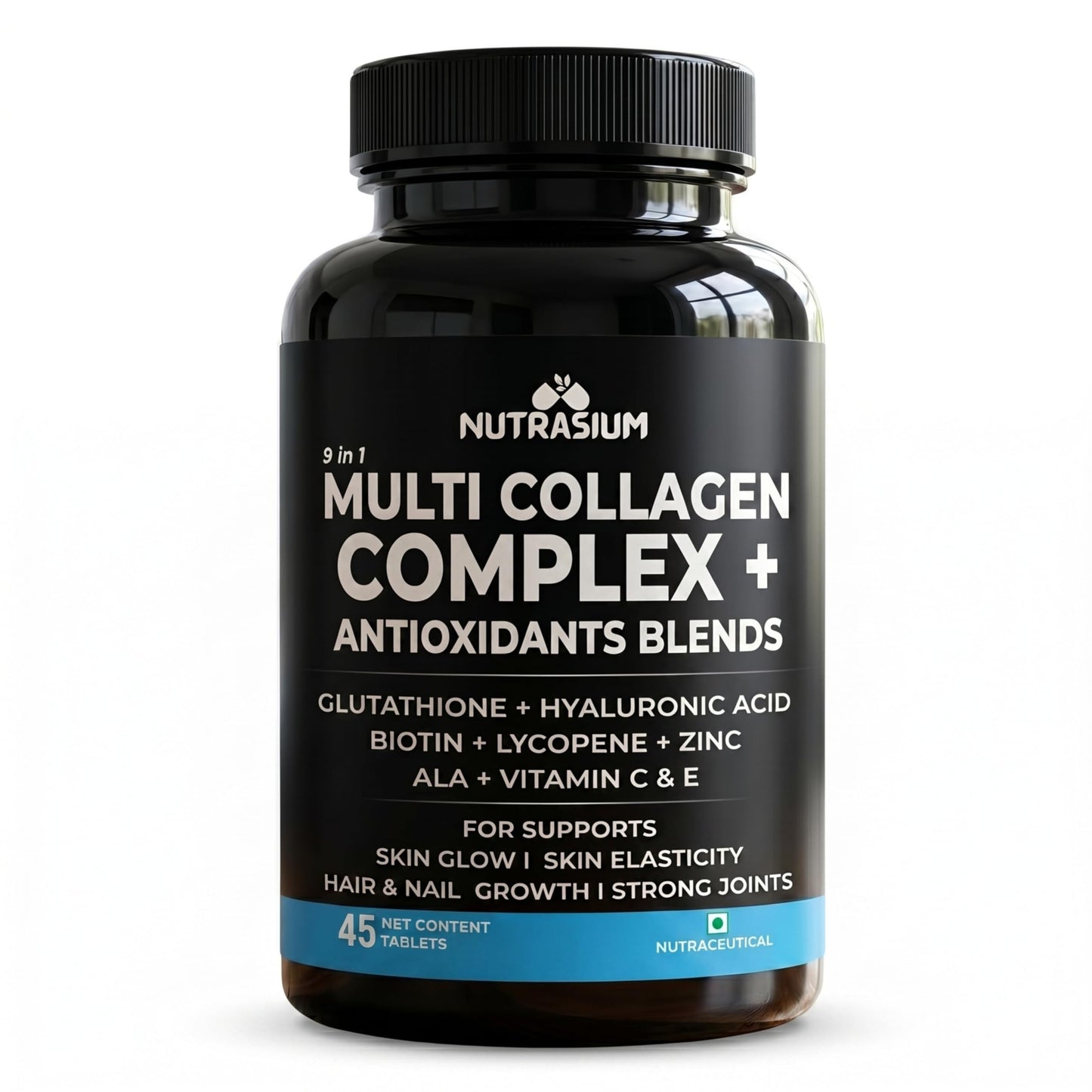 Nutrasium Multi Collagen | Glutathione & Hyaluronic Acid | Skin Radiance | 45 Tabs
