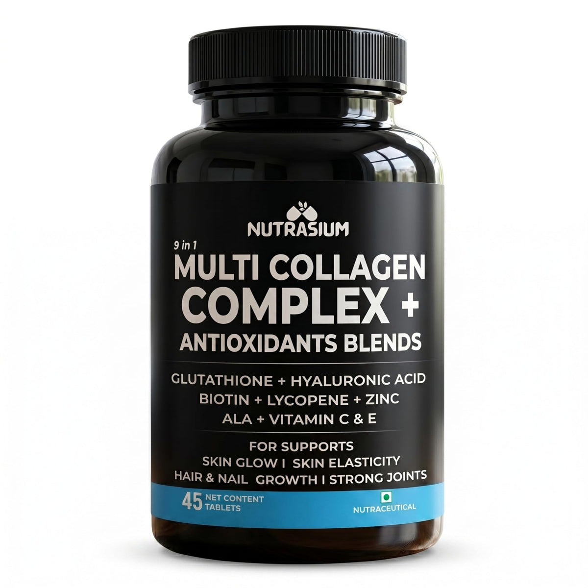Nutrasium Multi Collagen | Glutathione & Hyaluronic Acid | Skin Radiance | 45 Tabs