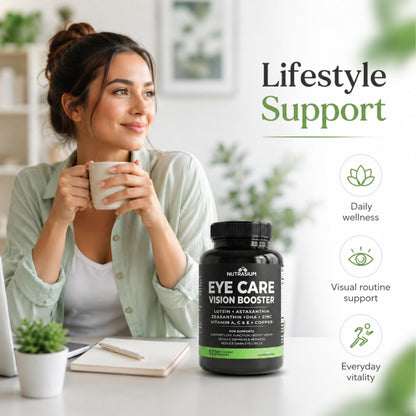 Nutrasium Eye Care | Lutein Zeaxanthin Astaxanthin | Eye Strain | 120 Tabs