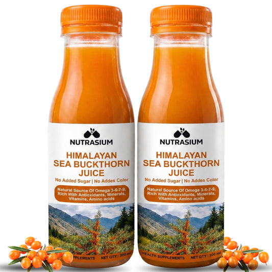 Nutrasium Sea Buckthorn Juice 600ml | Vitamin C | Omega 3-6-7-9 | Pure Concentrate