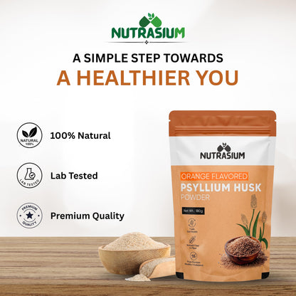 Nutrasium Psyllium Husk Powder 360g (Pack of 2) | Isabgol | Natural Dietary Fiber | Supports Digestive Health & Regularity