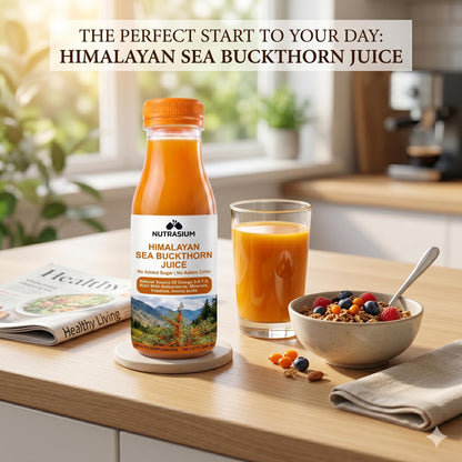 Nutrasium Sea Buckthorn Juice 600ml | Vitamin C | Omega 3-6-7-9 | Pure Concentrate