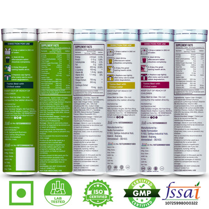 Nutrasium ACV Moringa Metabolism Plus | Apple Cider Vinegar Effervescent Tablet | For Supports Weight Loss, Control Cravings, Convert Fat Into Energy, Boost Energy & Immunity | 90 Tablets Mix Fruit